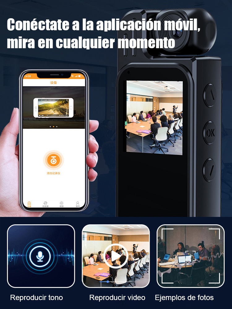 【Cámara de bolsillo】Grabadora portátil con pantalla