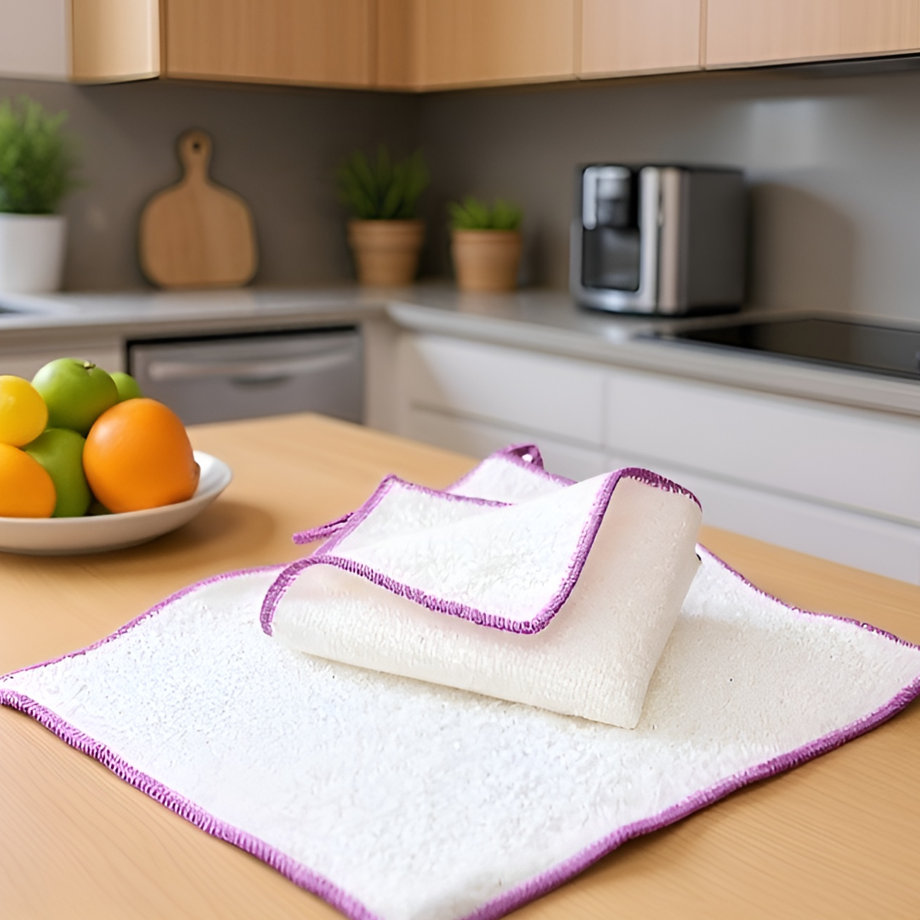 Proceso de limpieza de platos con tela ecológica