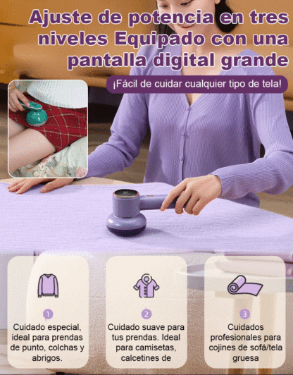 【Poder de succión comparable al de una aspiradora】Quitapelusas para ropa