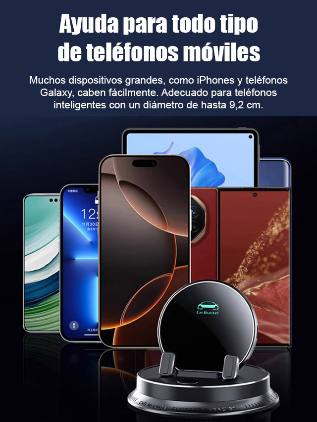 【Soporte De Teléfono Multifuncional Con Detección Inteligente De Ia】Rotación De 360° + Enfoque Automático