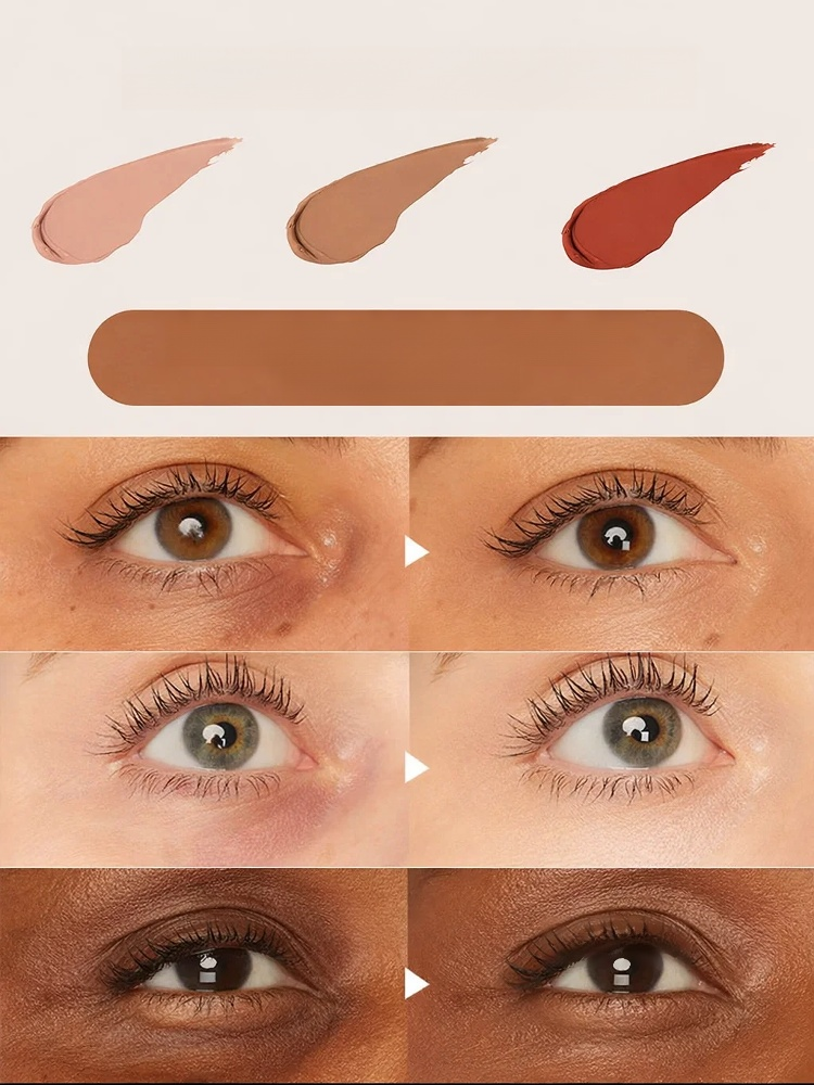 Set de corrector de ojeras con color (con brocha de regalo)