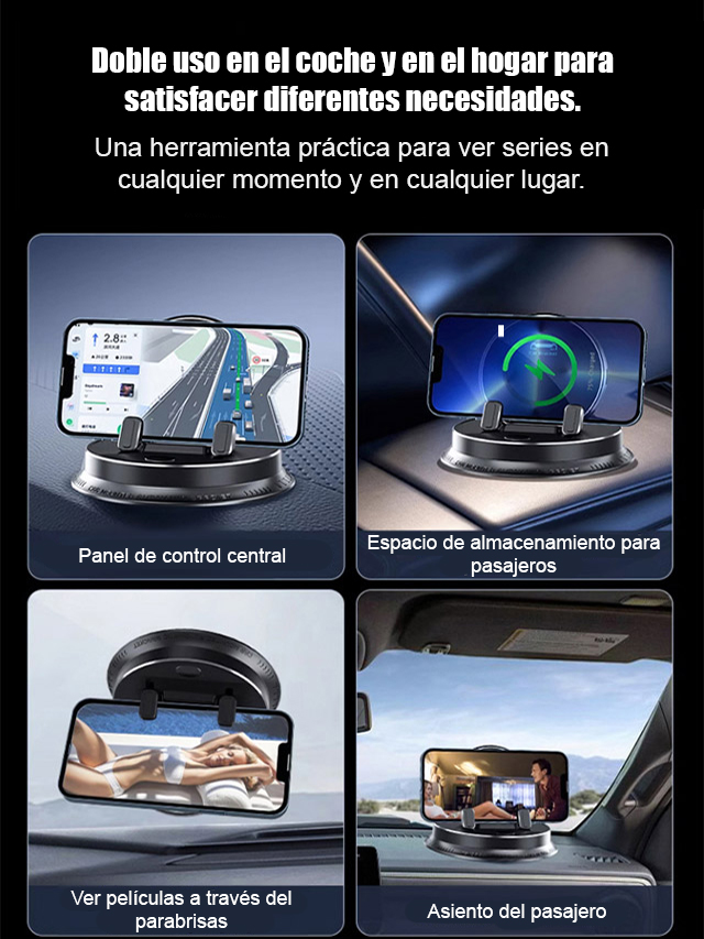 【Soporte De Teléfono Multifuncional Con Detección Inteligente De Ia】Rotación De 360° + Enfoque Automático