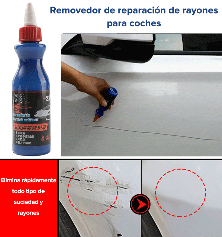 IEsta herramienta para reparar rayones de autos es increíble! No deja rastro con una sola pasada, e incluso los principiantes pueden usarla fácilmente
