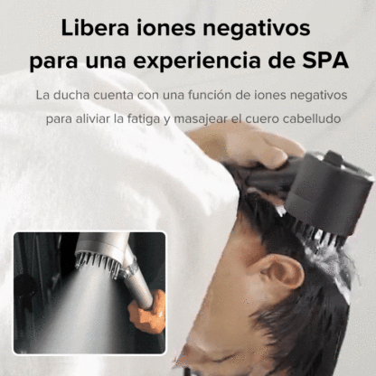 Cabezal de ducha con aumento de presión y cabezal de masaje, ideal tanto para personas mayores como para niños