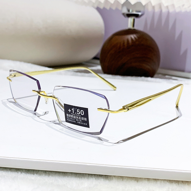 【Colaboración con diseñadores】 Gafas de lectura con zoom inteligente y cambio de color Starry Sky