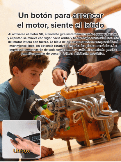 Figura De Motor Metálica: Perfecta Para Decoración, Educación Y Coleccionismo