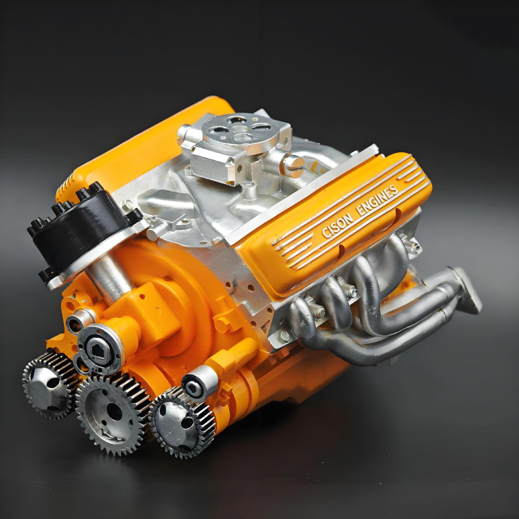Figura De Motor Metálica: Perfecta Para Decoración, Educación Y Coleccionismo