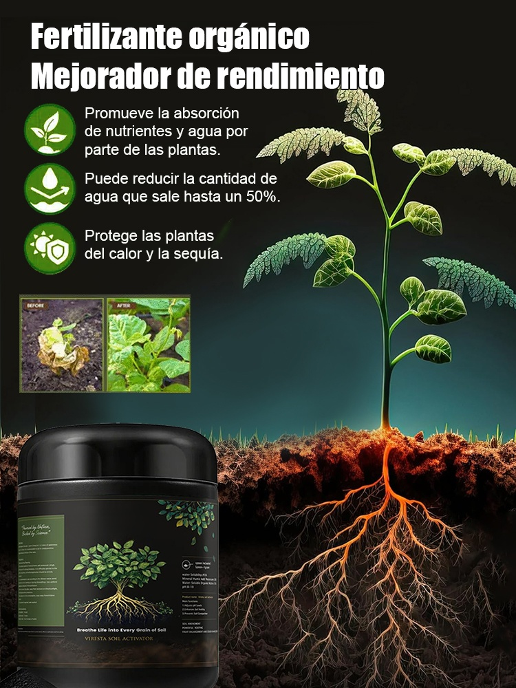 Mejorador de fertilizantes para plantas