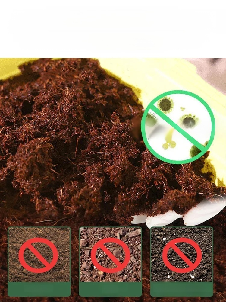 【Diez años sin fertilizar】Tierra de cultivo de ladrillos de coco para jardín