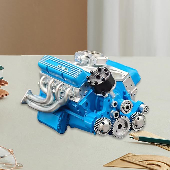 Figura De Motor Metálica: Perfecta Para Decoración, Educación Y Coleccionismo