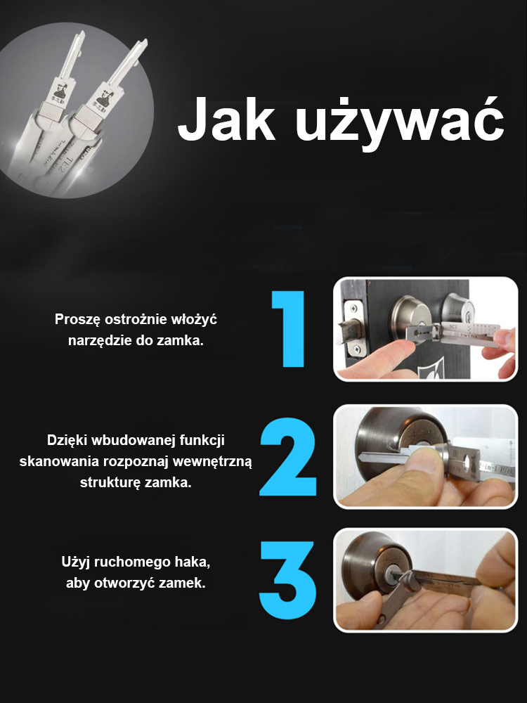 💟Jedno narzędzie otworzy każdy zamek.