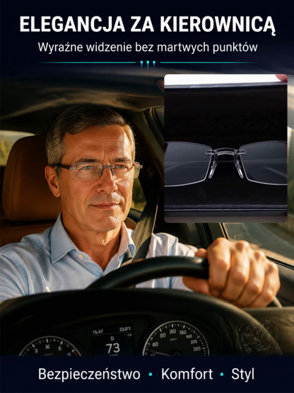 Niemieckie okulary z autofokusem – od -7 do +7 dioptrii. Błyskawiczna ostrość do czytania i do bliży i dali.