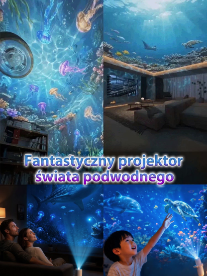 Zwykły pokój w sekundę zamienia się w magiczny podwodny świat – zapierające dech w piersiach.