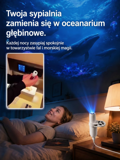 Zwykły pokój w sekundę zamienia się w magiczny podwodny świat – zapierające dech w piersiach.