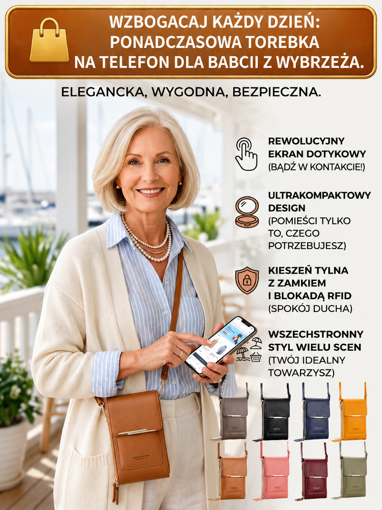 👜Smart torebka dotykowa! -50%. Dotykowy ekran, ochrona RFID! Mega wygodna. 