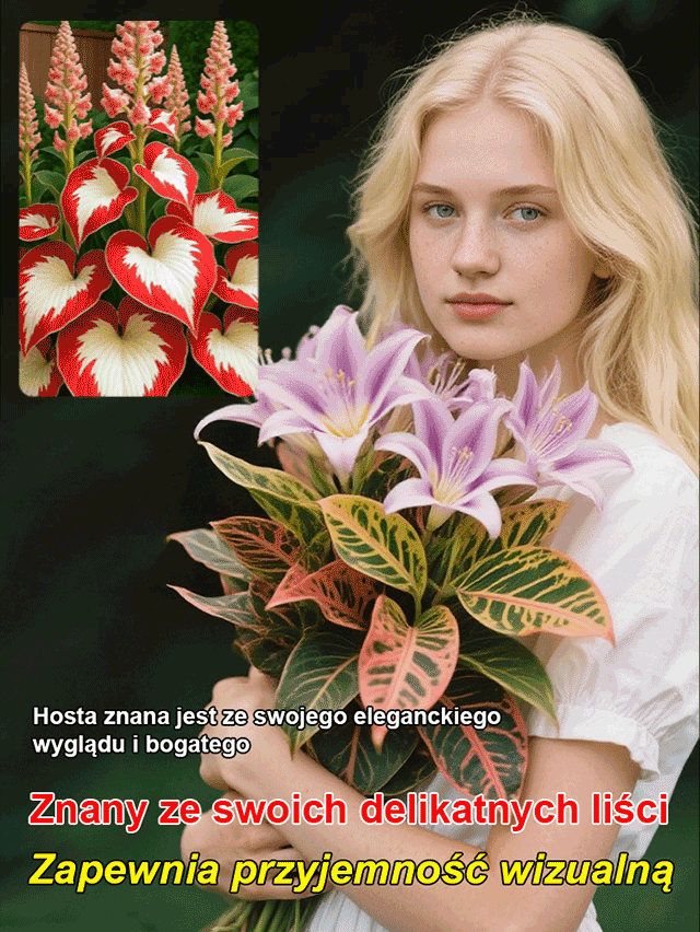 🌿【Hosta „Tęcza Boga”】 TYLKO DLA POLSKI!✨Nasiona z kosmiczną technologią ❄️Przeżyją nawet polskie mrozy，Idealne na balkony i do ogrodów