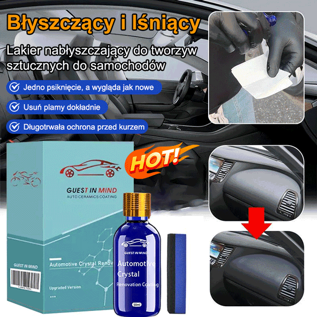 【Błyszczy bez mycia przez 3 lata】🚗Delikatne zastosowanie przywróci połysk lakierowi Twojego samochodu i zapewni ochronę na długie lata.✨