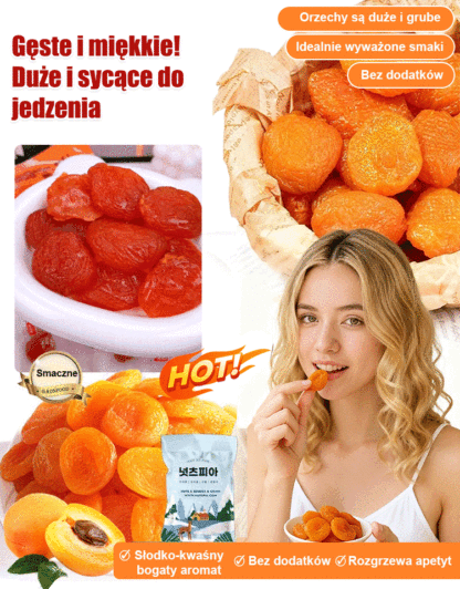 ✨Świeżo zebrane morele bez pestek z Sandomie Day, dostępne tylko przez 20 dni w roku, korzystnie wpływają na zdrowie serca i pomagają regulować poziom cukru we krwi, ciśnienie krwi oraz utratę wagi.