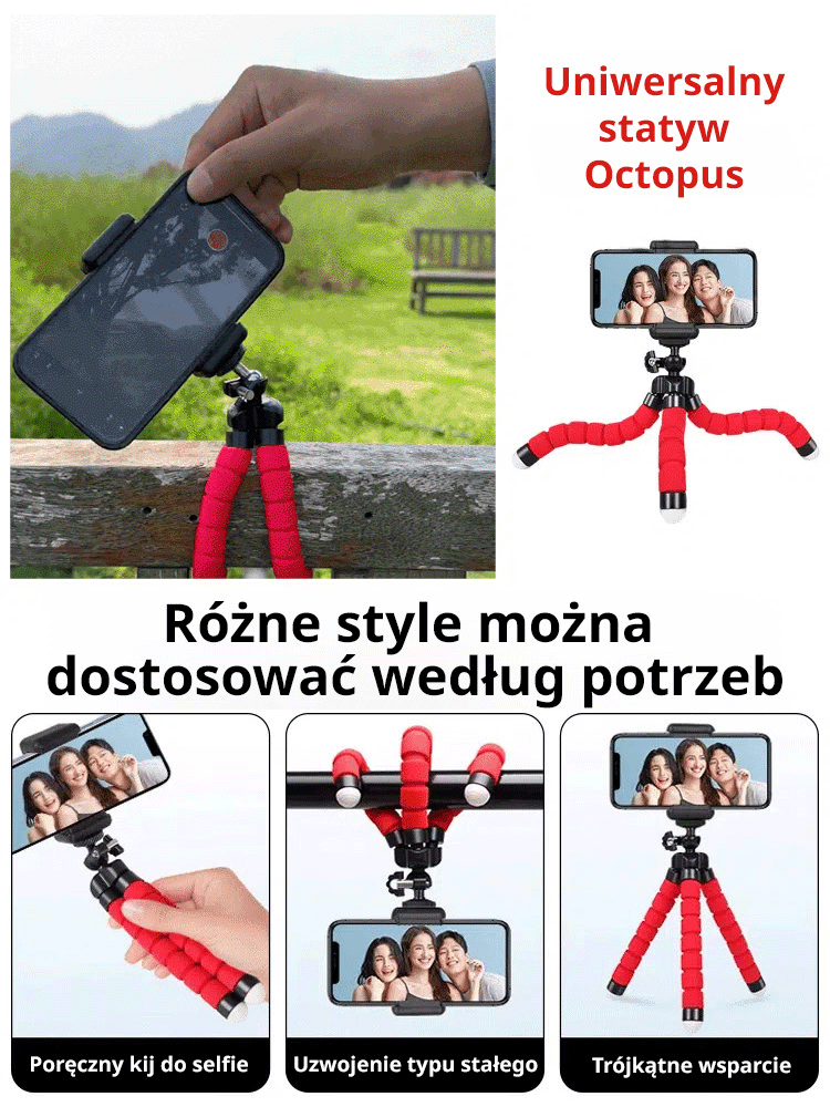 【Statyw Octopus】—Twój „mobilny asystent fotograficzny”!