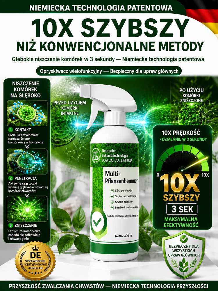 Nie musisz już schylać się– chwasty giną w 24 h wraz z korzeniami.