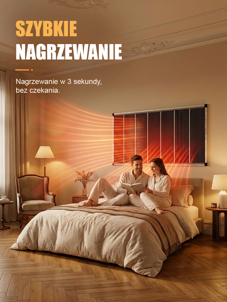 【Szybkie nagrzewanie w 5 sekund】Niemiecki, zaawansowany technologicznie grzejnik ścienny z grafenem