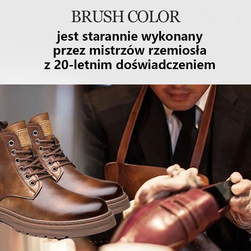 Przód z pełnej skóry bydlęcej. Cholewka ze 100% skóry bydlęcej – miękka i oddychająca. Modne, proste, swobodne i uniwersalne.