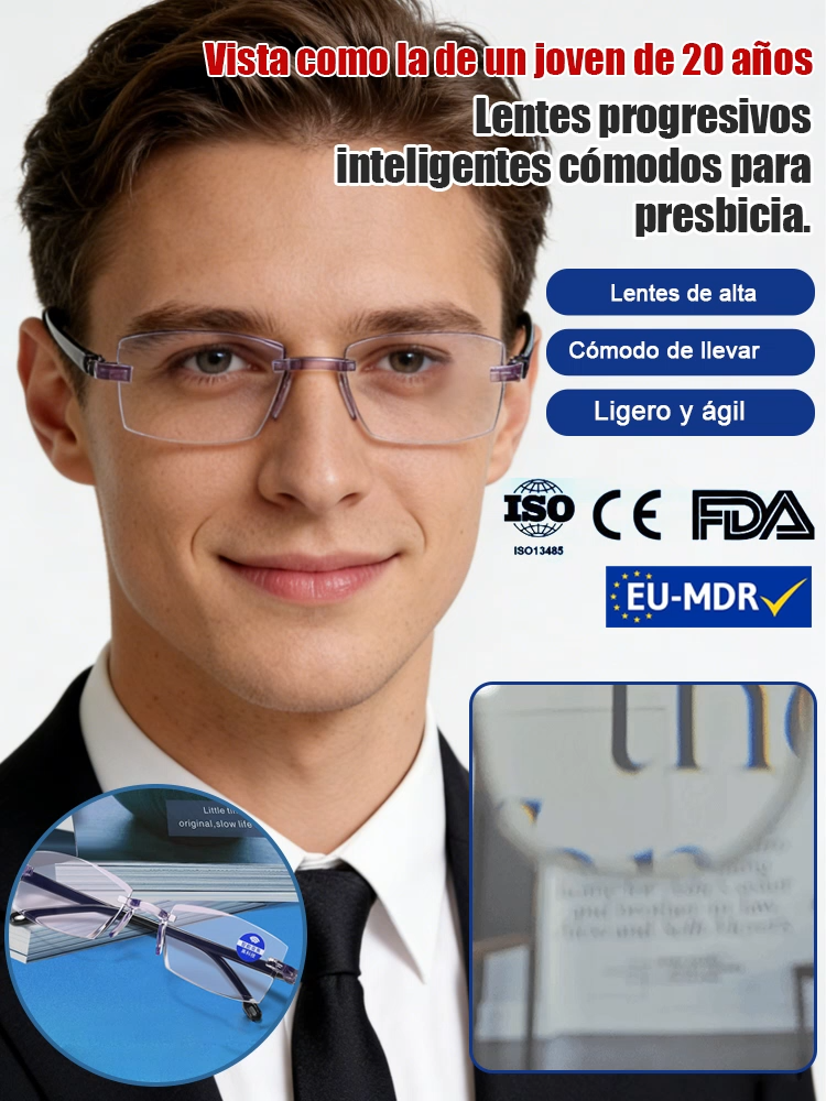 Compra 1 + 1 gratis ✨ Compra 2 + 2 gratis ✨Gafas progresivas inteligentes y cómodas, recupera la visión juvenil🧠🔍Lentes de zoom inteligentes que piensan por ti