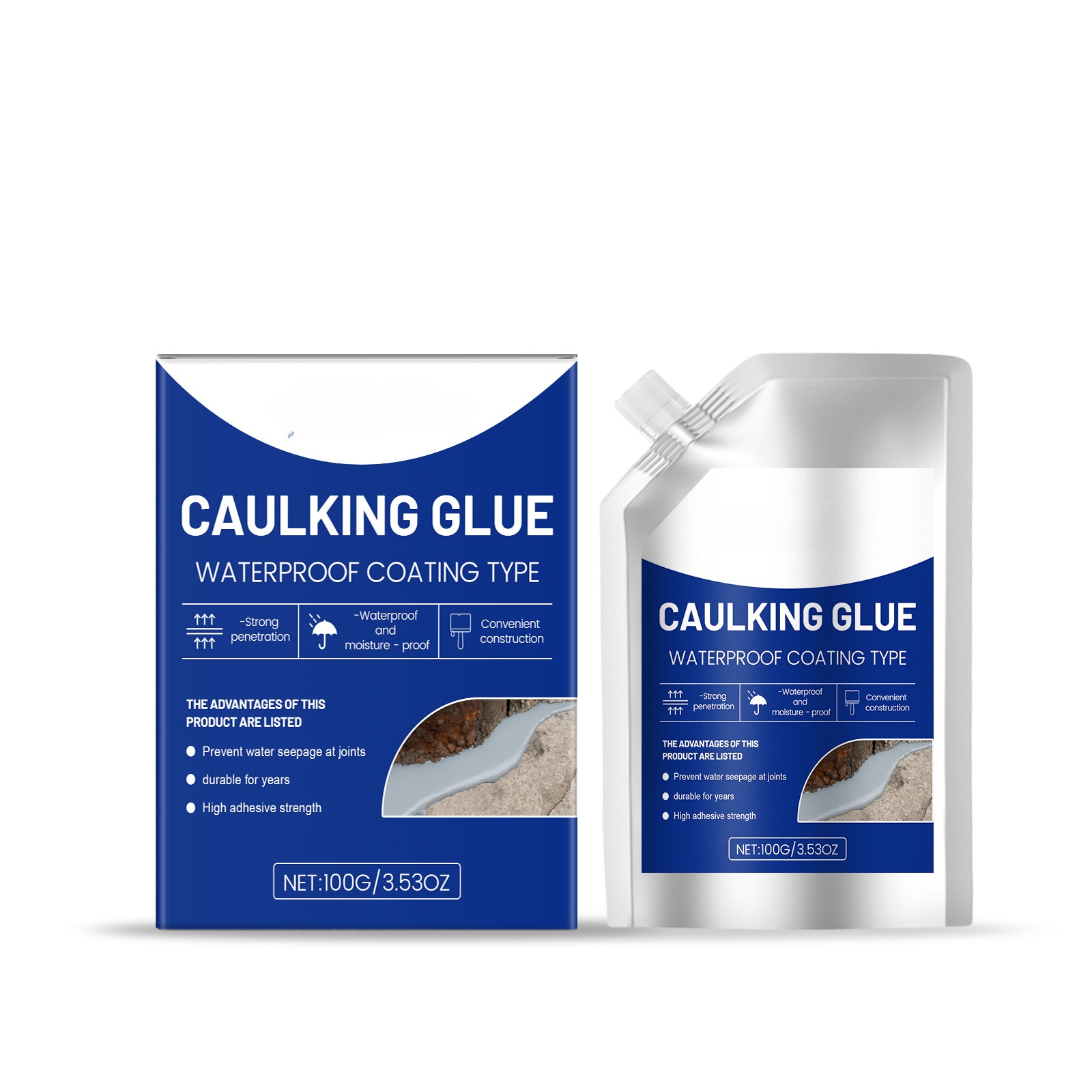 【Resistente a las grietas durante 100 años】Sellador impermeable para juntas👨‍🏭La construcción es muy sencilla.