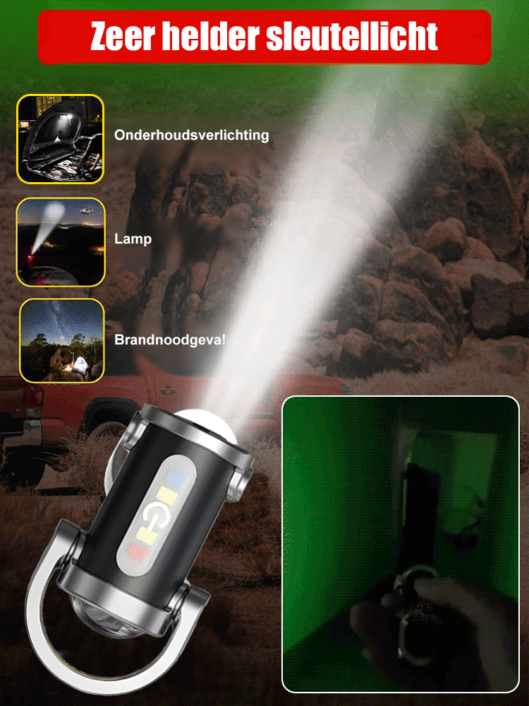 【Súper brillante】Linterna de llavero - Plástico