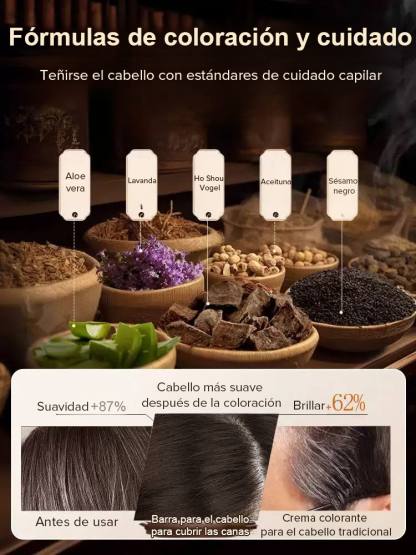 Tinte en barra resistente al agua y al sudor para cubrir canas⏱️Cubre tus nuevas canas en 10 segundos sin ensuciarte las manos