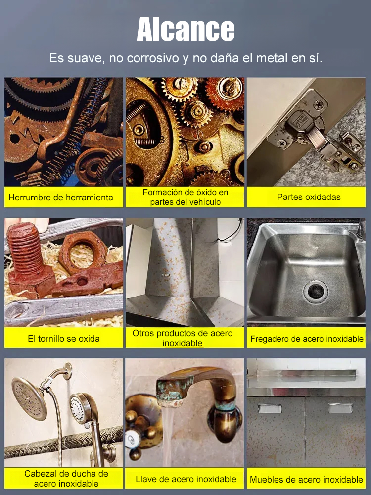 Eliminador de óxido para tornillos, pernos y superficies metálicas del hogar🔃Dale una nueva vida al metal