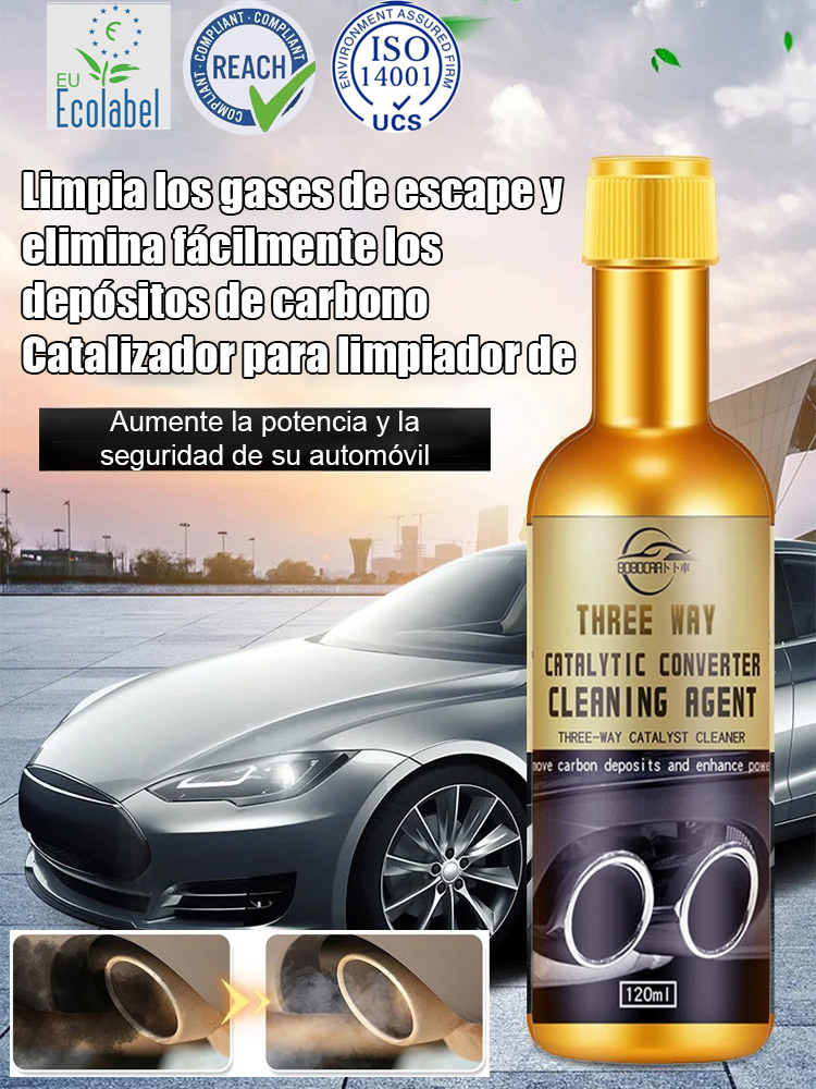 Catalizador para limpiador de carbono🚗Despierte la potencia creciente sellada por depósitos de carbón con una sola botella🚗¡No es necesario desmontarlo ni levantarlo, simplemente viértalo en el tanque de gasolina y el escape fluirá suavemente y el acele