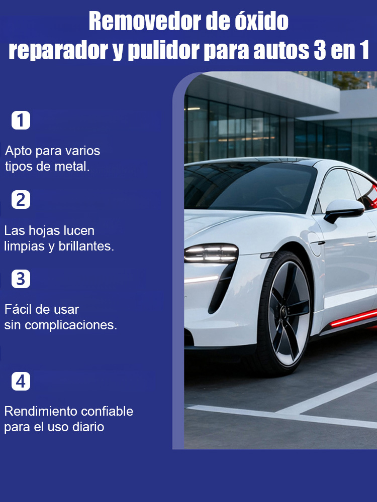 ¡Paquete de 6 piezas! Mantenimiento total garantizado. 🏆Spray 3 en 1 para eliminar óxido, reparar y pulir automóviles💰Ahorra en el taller: pulido profesional en tus manos.