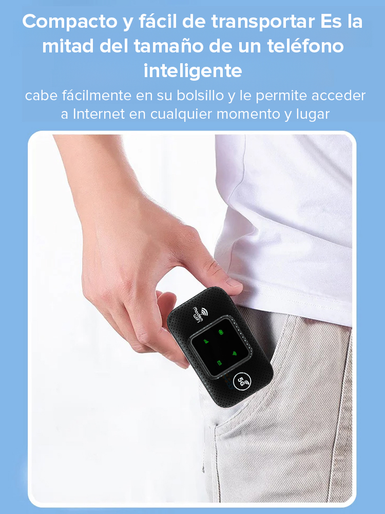 【Listo para usar】WiFi portátil 5G de alta velocidad sin límites🚀 Enciende y ya – 5G ultrarrápido sin límites🌍 Compatible en todo México – 5G/4G en cualquier lugar🎒 Internet de alta velocidad en tu bolsillo – siempre conectado