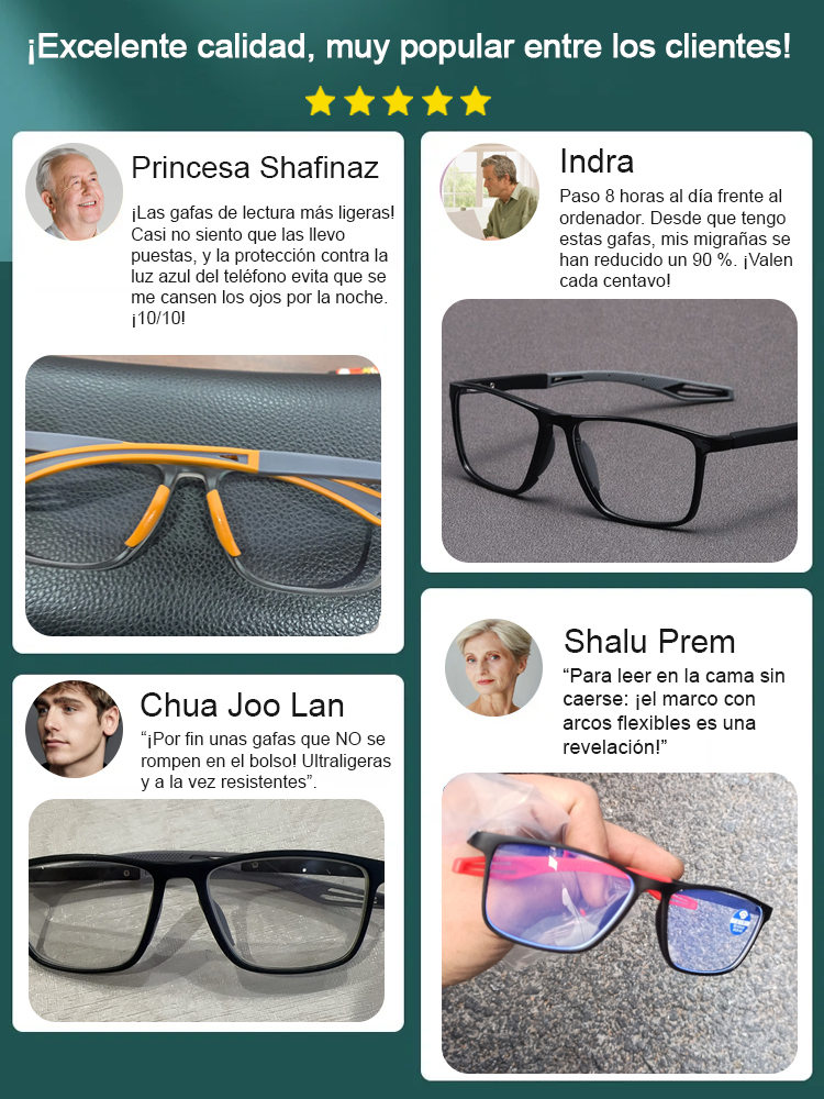 Protege tus ojos con inteligencia: Filtro azul y enfoque automático en un diseño único🚩Calidad alemana