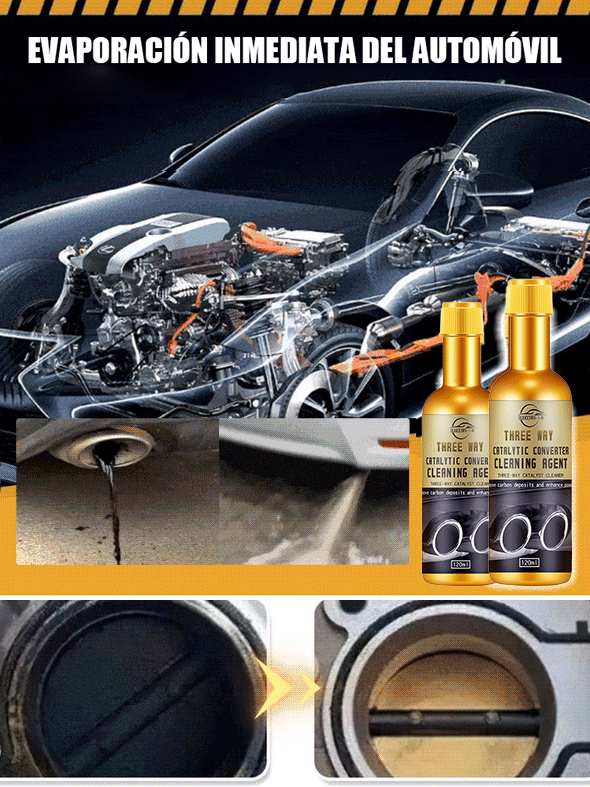 Catalizador para limpiador de carbono🚗Despierte la potencia creciente sellada por depósitos de carbón con una sola botella🚗¡No es necesario desmontarlo ni levantarlo, simplemente viértalo en el tanque de gasolina y el escape fluirá suavemente y el acele