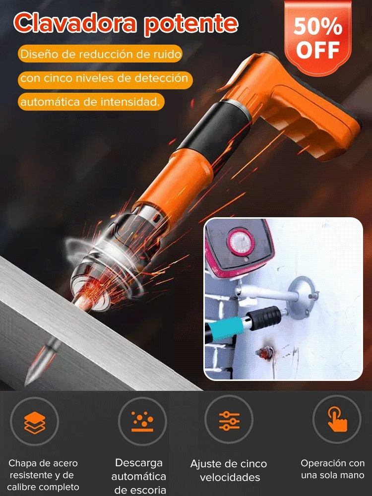 Herramienta mágica para la instalación del techo🏠Clavadora silenciada💪Mejorar la eficiencia del trabajo