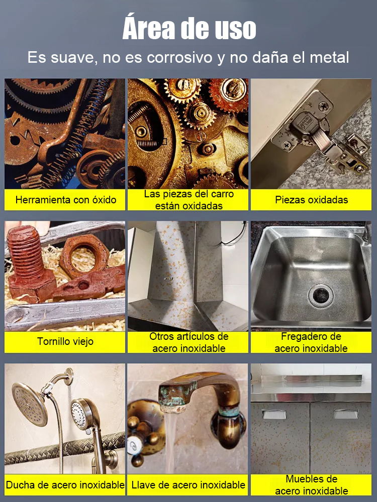¡Paquete de 6 piezas! Mantenimiento total garantizado. 🏆Spray 3 en 1 para eliminar óxido, reparar y pulir automóviles💰Ahorra en el taller: pulido profesional en tus manos.