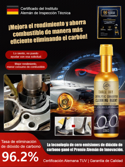 Catalizador para limpiador de carbono🚗Despierte la potencia creciente sellada por depósitos de carbón con una sola botella🚗¡No es necesario desmontarlo ni levantarlo, simplemente viértalo en el tanque de gasolina y el escape fluirá suavemente y el acele