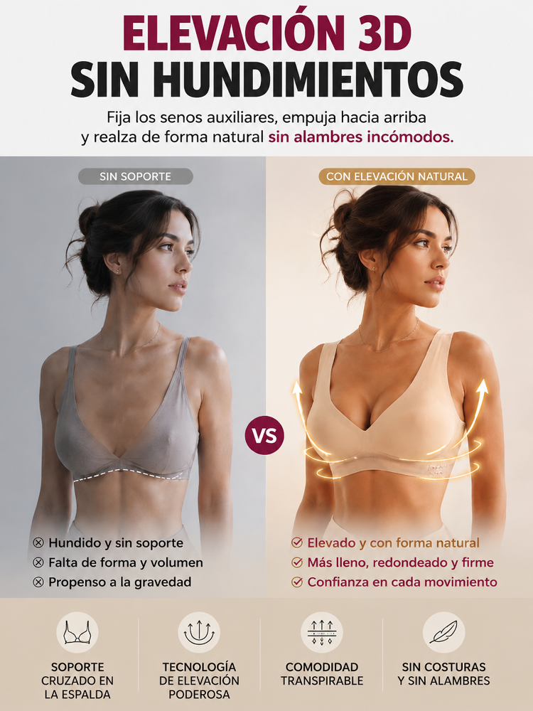 Sujetador Corrector de Postura 3D con Cierre Frontal y Soporte Cruzado en X - Eleva Busto 3cm y Elimina Rollitos al Instante - Super Oferta de Liquidación 💃