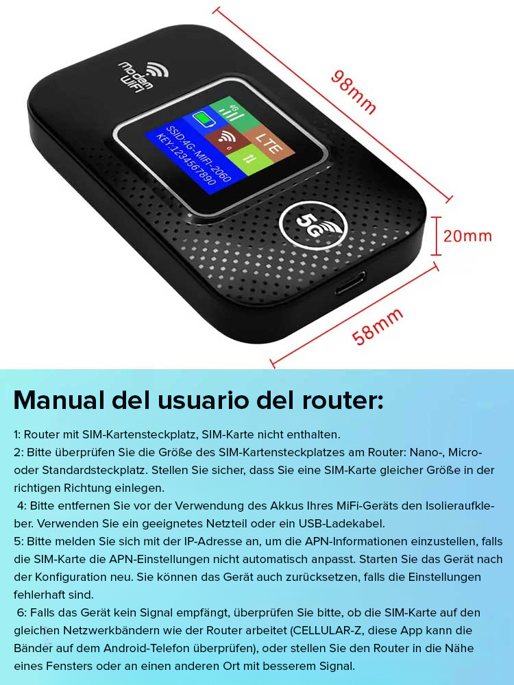 【Listo para usar】WiFi portátil 5G de alta velocidad sin límites🚀 Enciende y ya – 5G ultrarrápido sin límites🌍 Compatible en todo México – 5G/4G en cualquier lugar🎒 Internet de alta velocidad en tu bolsillo – siempre conectado