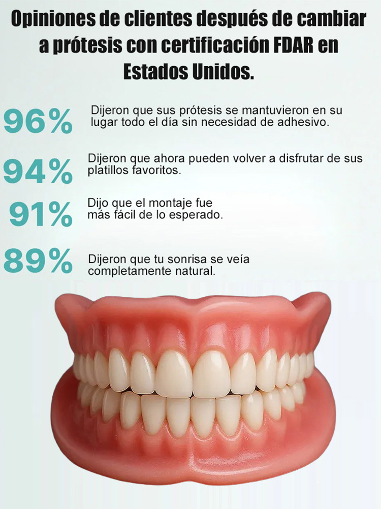 🇺🇸 Desarrollado por especialistas dentales de EE.UU. 😊 Se ajusta como dientes naturales – recupera tu sonrisa con confianza al instante🧳 Incluye estuche portátil – almacenamiento higiénico donde quiera que vayas