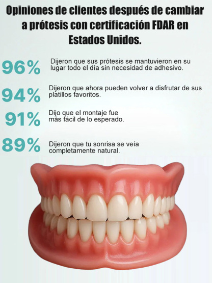 🇺🇸 Desarrollado por especialistas dentales de EE.UU. 😊 Se ajusta como dientes naturales – recupera tu sonrisa con confianza al instante🧳 Incluye estuche portátil – almacenamiento higiénico donde quiera que vayas