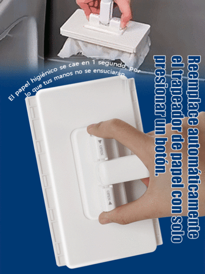 Reutiliza toallas, ahorra y limpia ♻️Limpia cada rincón sin esfuerzo ✨【Automatic Clamp 2.0】Mopa que no ensucia las manos🧤Protege tus manos, limpieza fácil