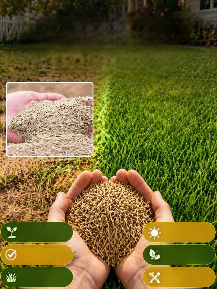 🌿JS-[99% kiełkowania w 7 dni] Nasiona traw wieloodmianowych🌱To idealny czas na sie🌱Stwórz idealny trawnik