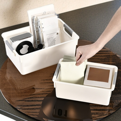 Prostokątny plastikowy koszyk do przechowywania w łazience