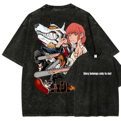 Chainsaw Man Washed Cotton T-shirt