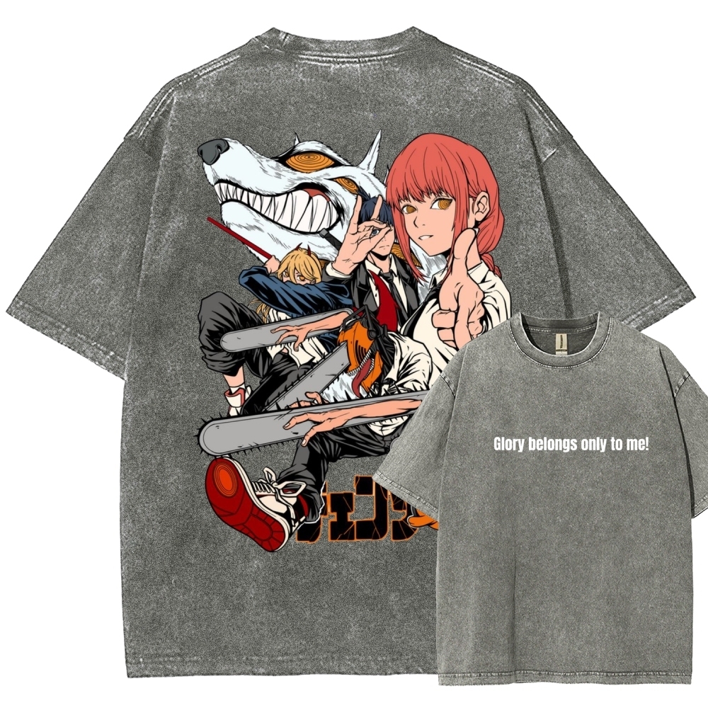 Chainsaw Man Washed Cotton T-shirt
