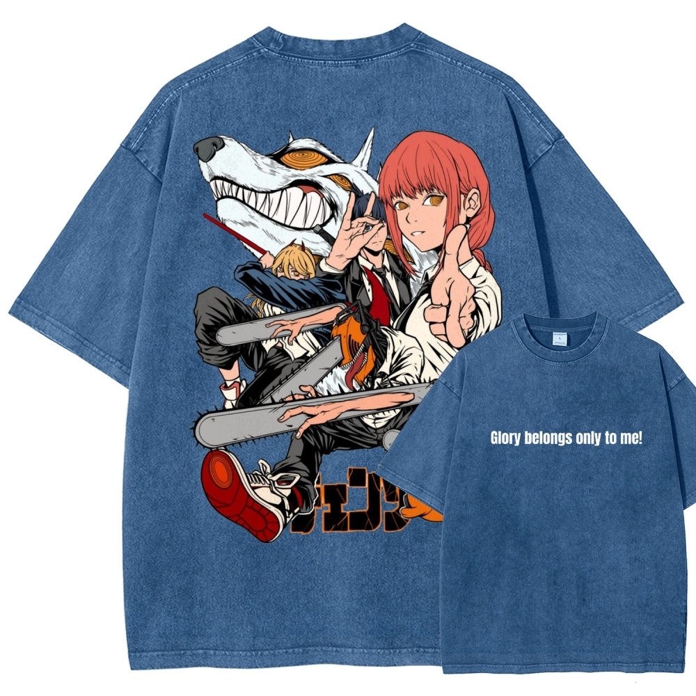 Chainsaw Man Washed Cotton T-shirt