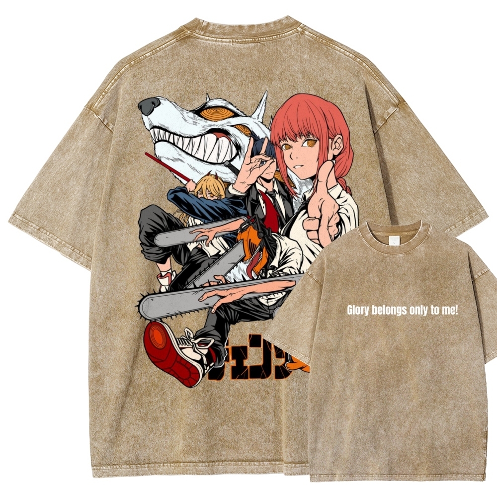 Chainsaw Man Washed Cotton T-shirt
